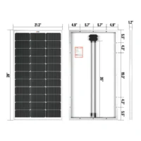 Dimensions of the Mega 100W solar panel