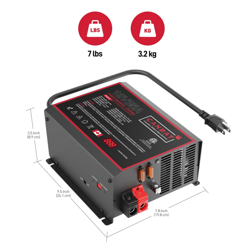 35A Converter Charger Dimensions