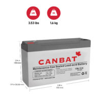 6V 12AH SLA BATTERY DIMENSIONS