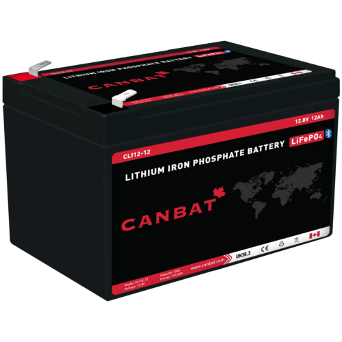 12V 12Ah Lithium Battery LiFePO4 Canadian made lithium batteries