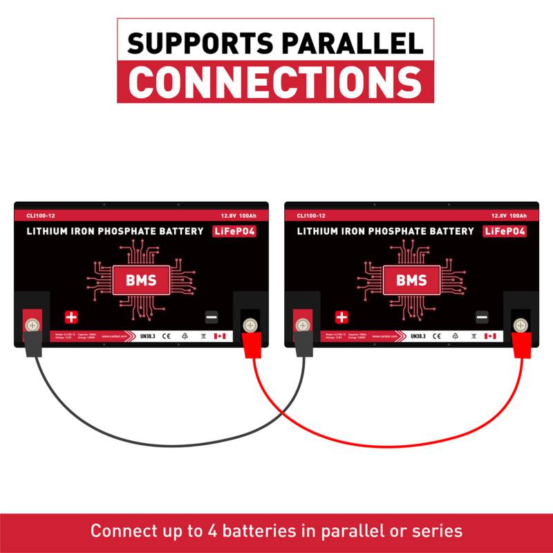 Canbat 100Ah 12V Lithium Battery Parallel Connection