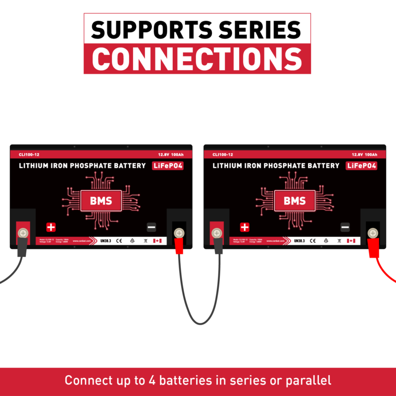 Canbat 12V 100Ah Lithium Battery Series Connection