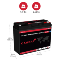 12V 20Ah LiFePo4 batter. Canadian Made Lithium Battery