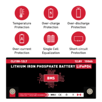 12V 150Ah Cold Weather Lithium Battery (LiFePO4) - Image 3