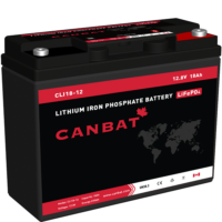 12V 18Ah Lithium Battery (LiFePO4) Canadian made lithium batteries