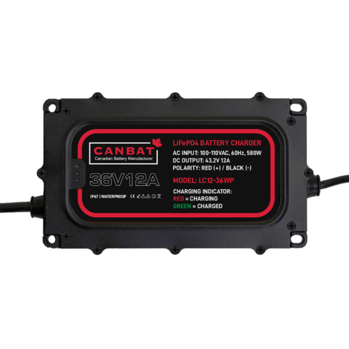 36A 12A Waterproof battery charger IP67 lithium