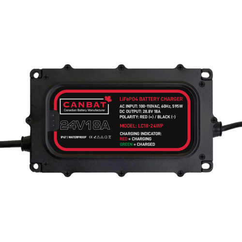 24A 18A Waterproof battery charger IP67 lithium