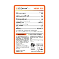 MEGA 200 Watt Monocrystalline Solar Panel - Image 6